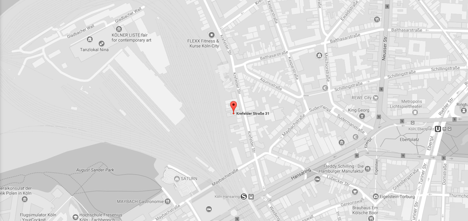 Google-Karte Krefelder Straße Köln